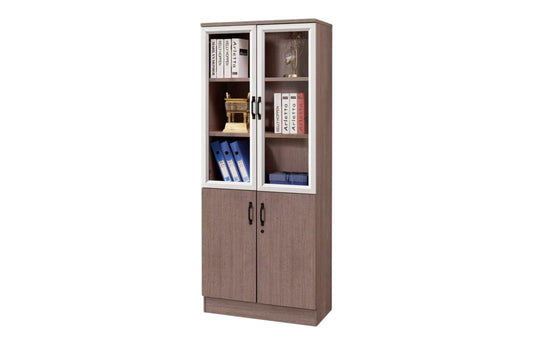 Glass door bookcase cabinet