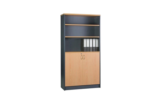 Office Storage Cabinet with Open Shelves