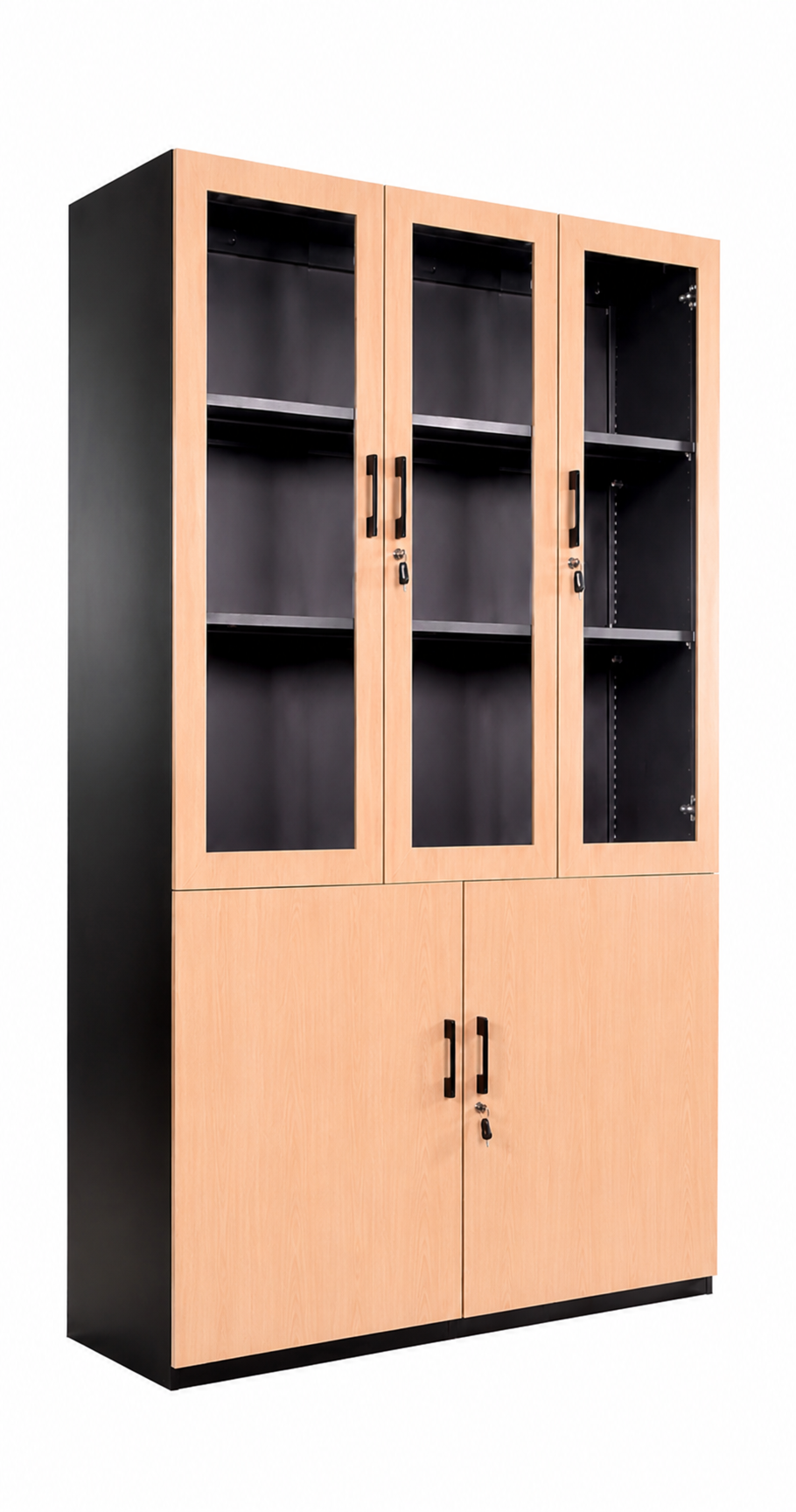 Modern Office Storage Cabinet with Glass Doors